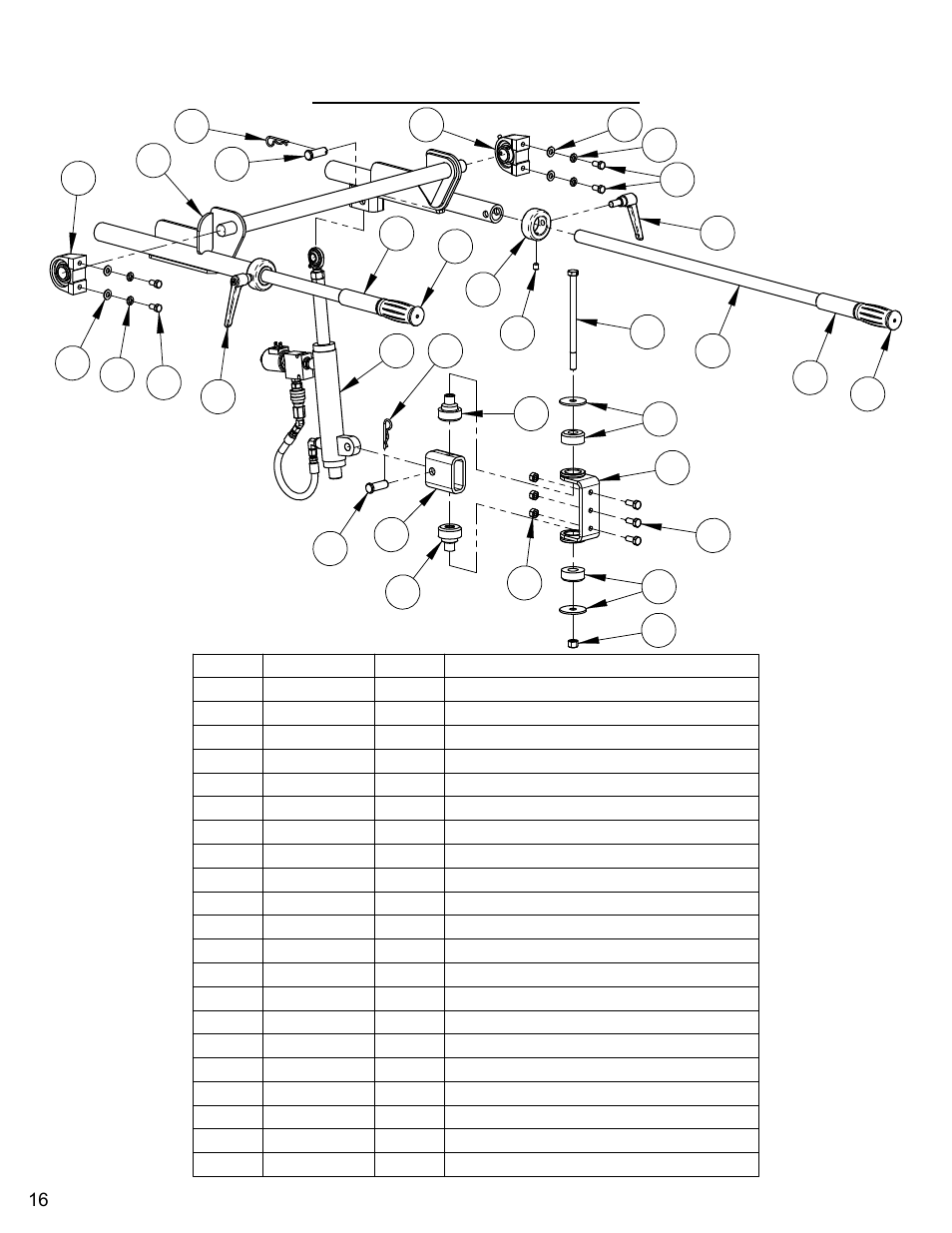 Handle bar assembly | Diamond Products CC7070 User Manual | Page 16 / 88