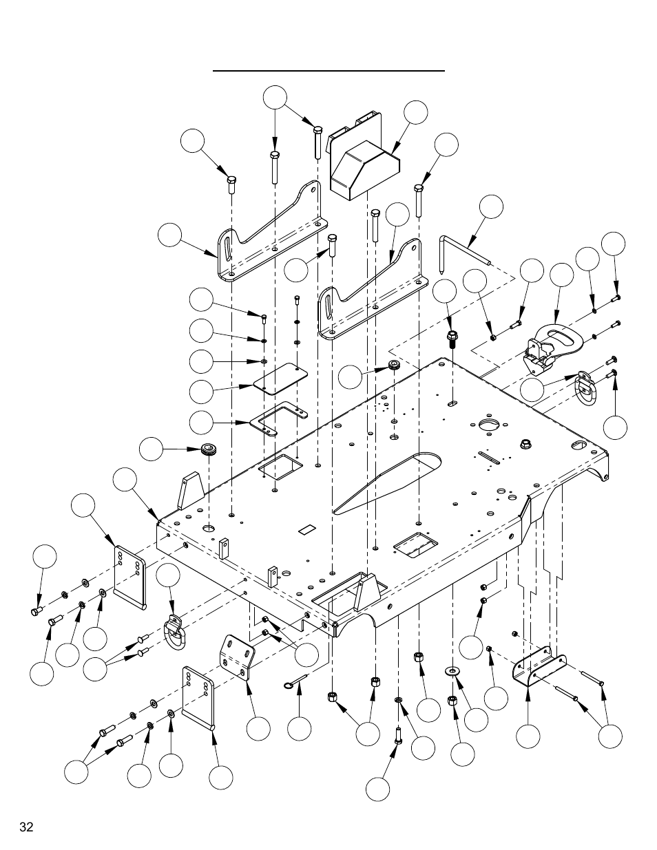 Frame base assembly | Diamond Products CC7070 User Manual | Page 32 / 88