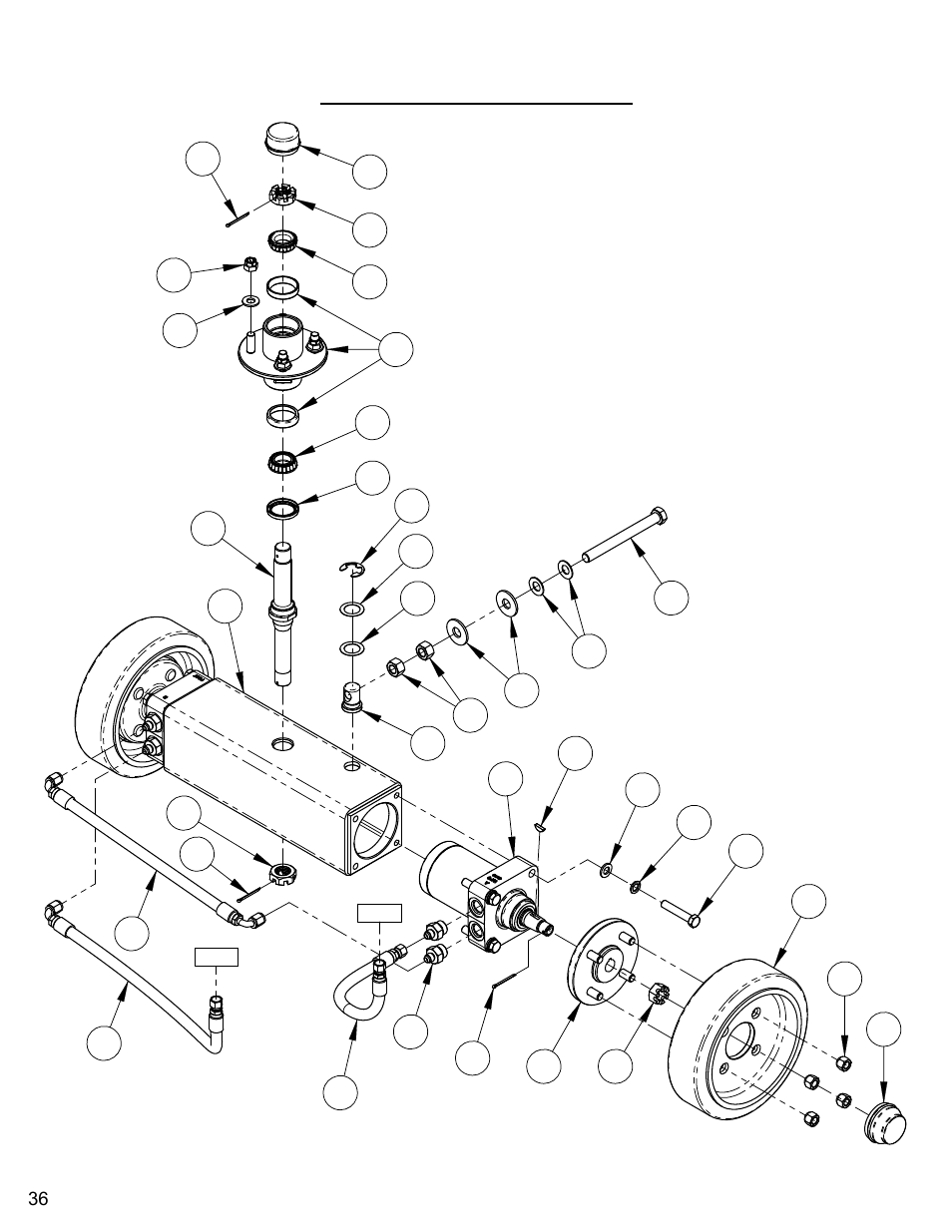 Rear axle assembly | Diamond Products CC7070 User Manual | Page 36 / 88