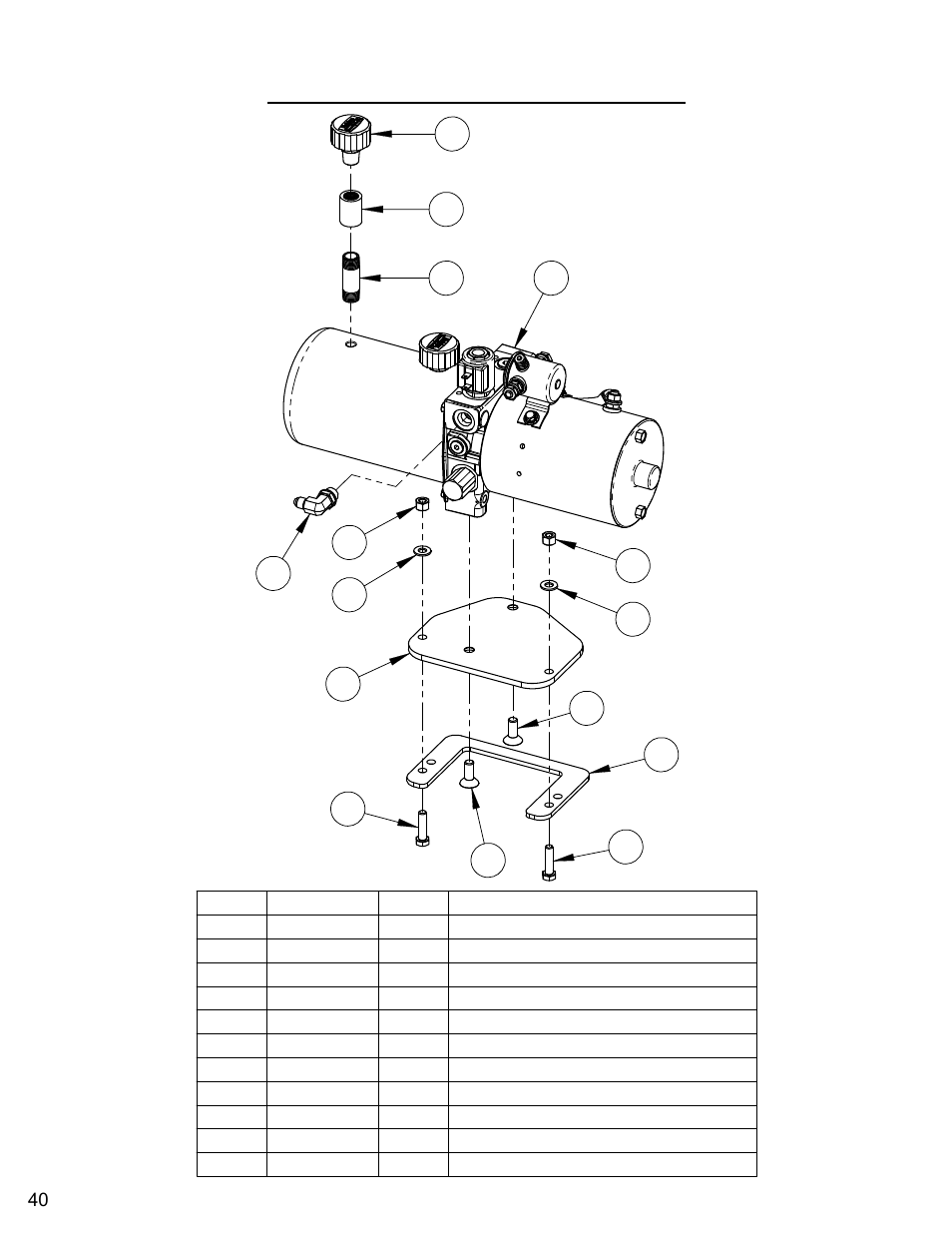 Hydraulic lift pump assembly | Diamond Products CC7070 User Manual | Page 40 / 88