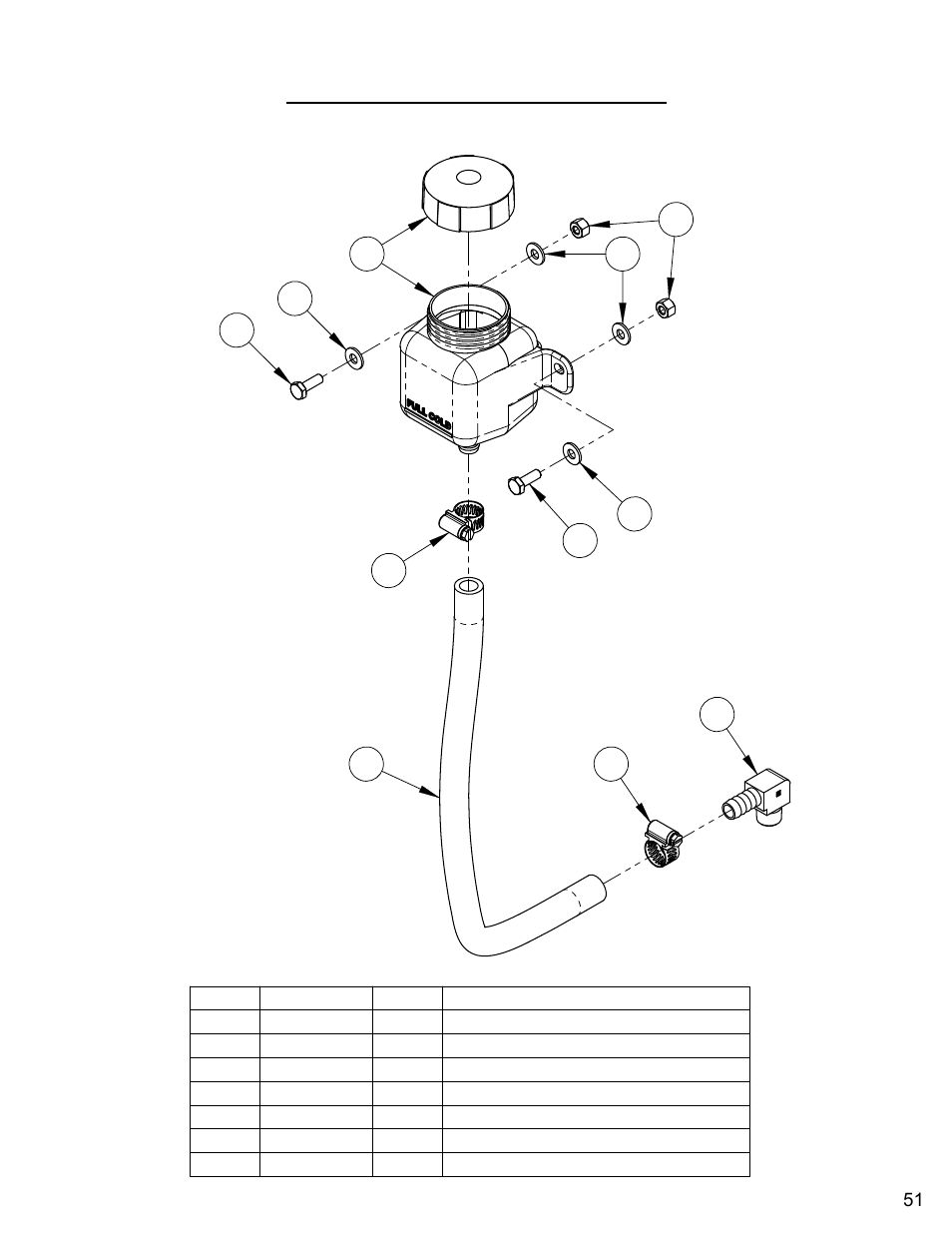 Expansion tank assembly | Diamond Products CC7070 User Manual | Page 51 / 88