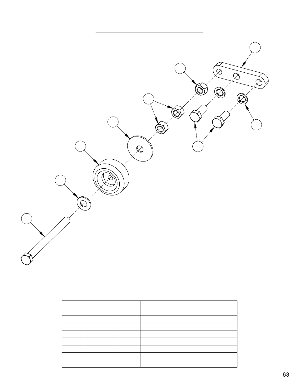 Pointer stop assembly | Diamond Products CC7070 User Manual | Page 63 / 88