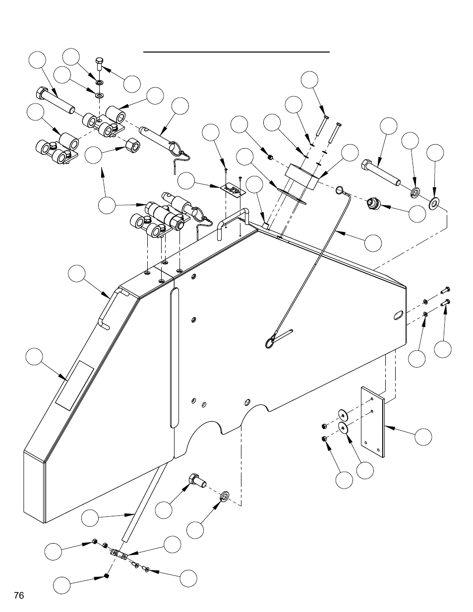 42" blade guard assembly, 42” blade guard assembly | Diamond Products CC7070 User Manual | Page 76 / 88