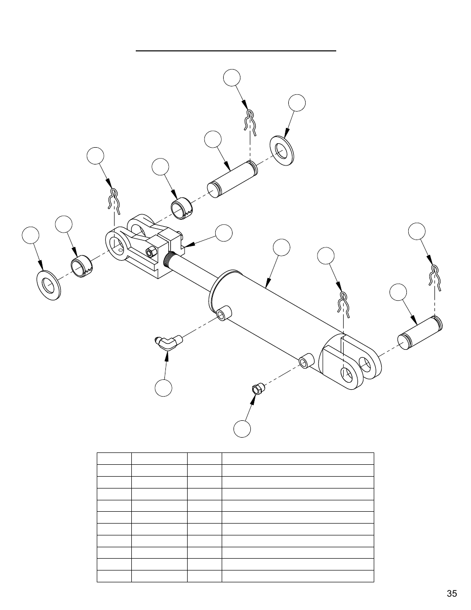 Hydraulic cylinder assembly | Diamond Products CC7074 User Manual | Page 35 / 92