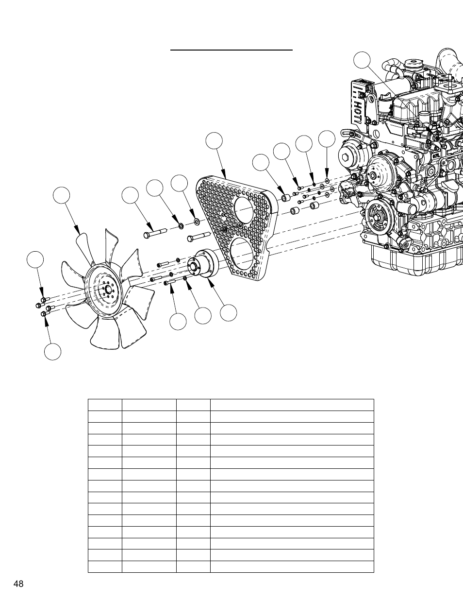 Fan assembly | Diamond Products CC7074 User Manual | Page 48 / 92