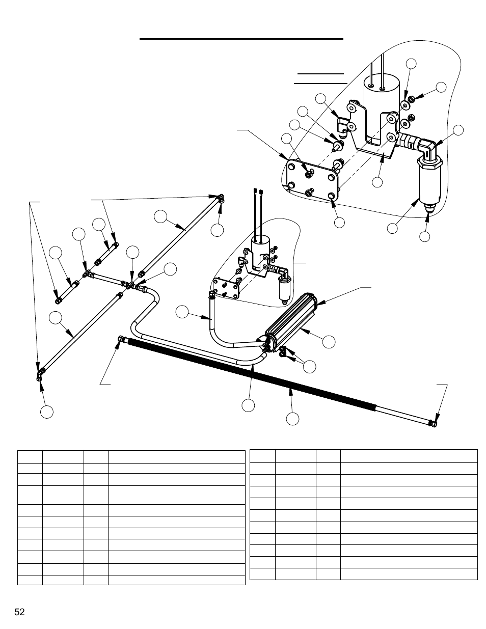 Oil pump & cooler assembly, Lift bar assy, Mounts to left side | Diamond Products CC7074 User Manual | Page 52 / 92