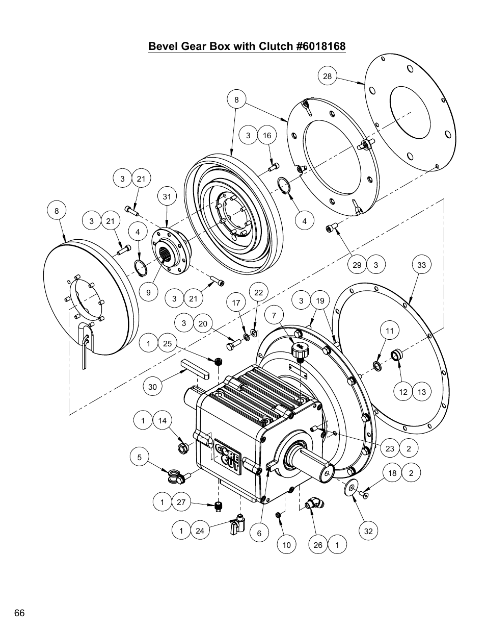 Bevel gear box with clutch | Diamond Products CC7074 User Manual | Page 66 / 92