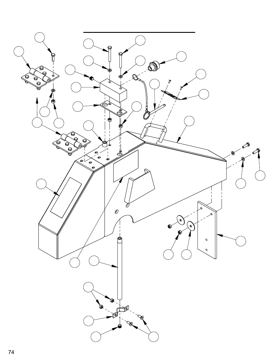 20" blade guard assembly, 20” blade guard assembly | Diamond Products CC7074 User Manual | Page 74 / 92