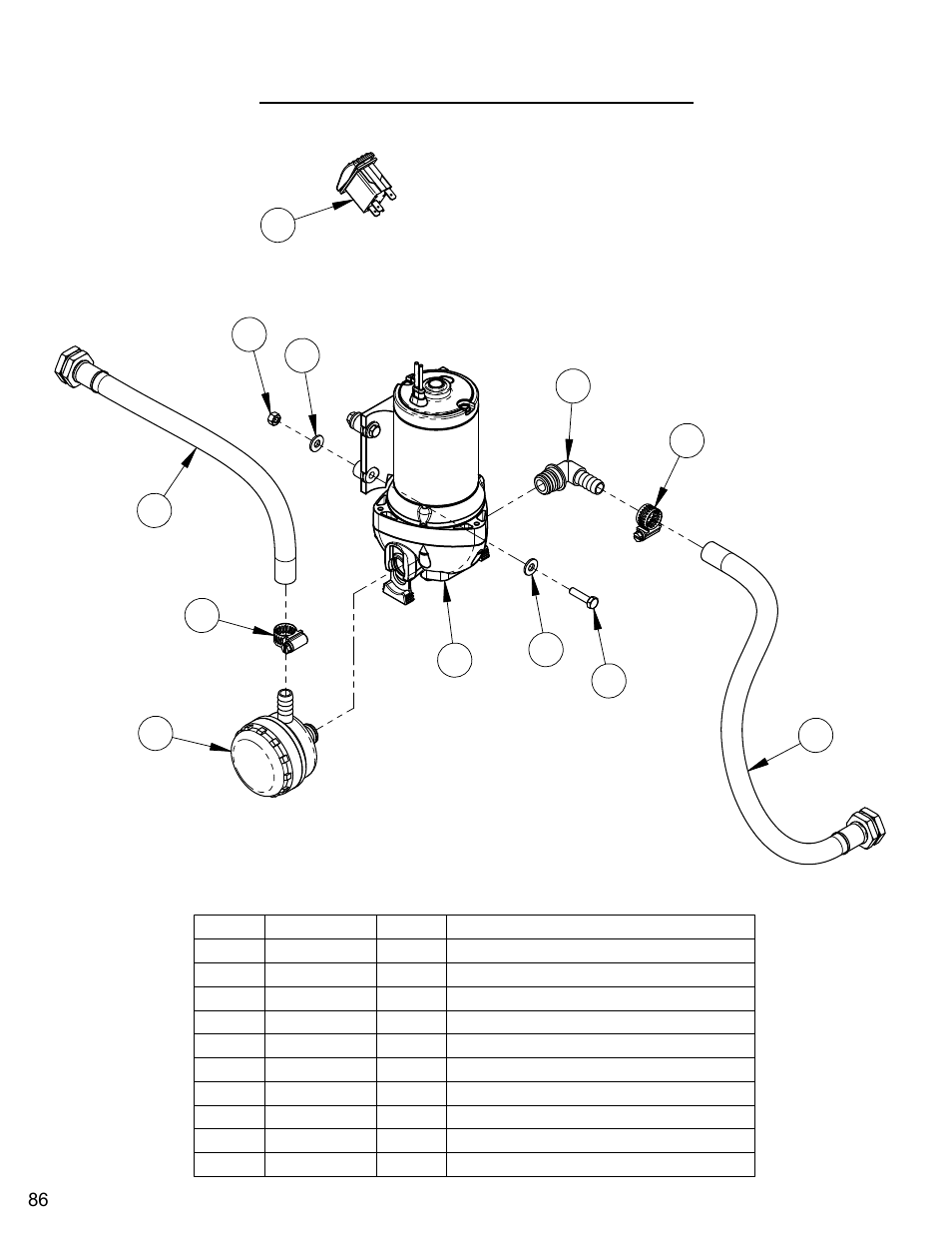 Optional water pump assembly | Diamond Products CC7074 User Manual | Page 86 / 92