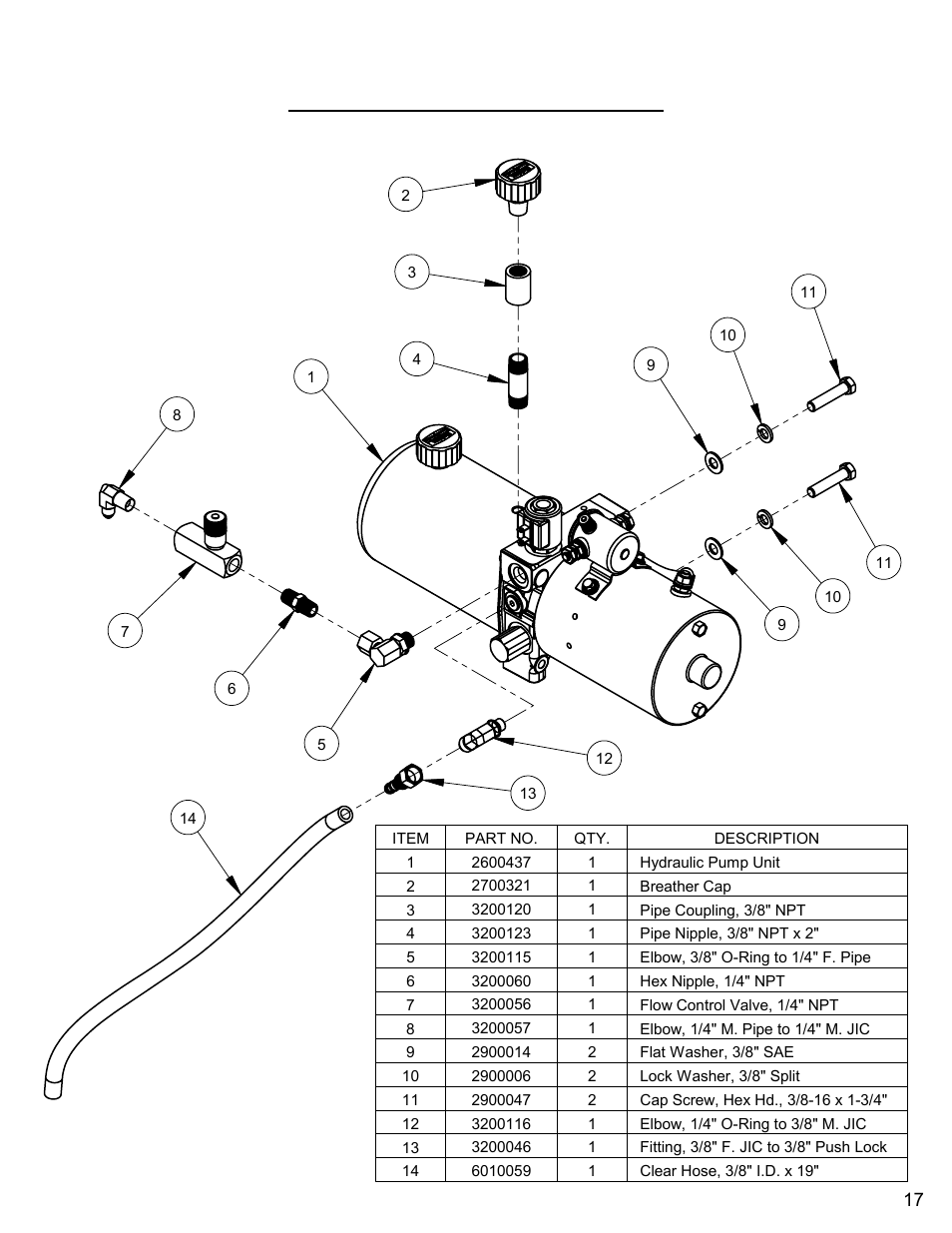 Hydraulic pump assembly | Diamond Products CC7172 User Manual | Page 17 / 80