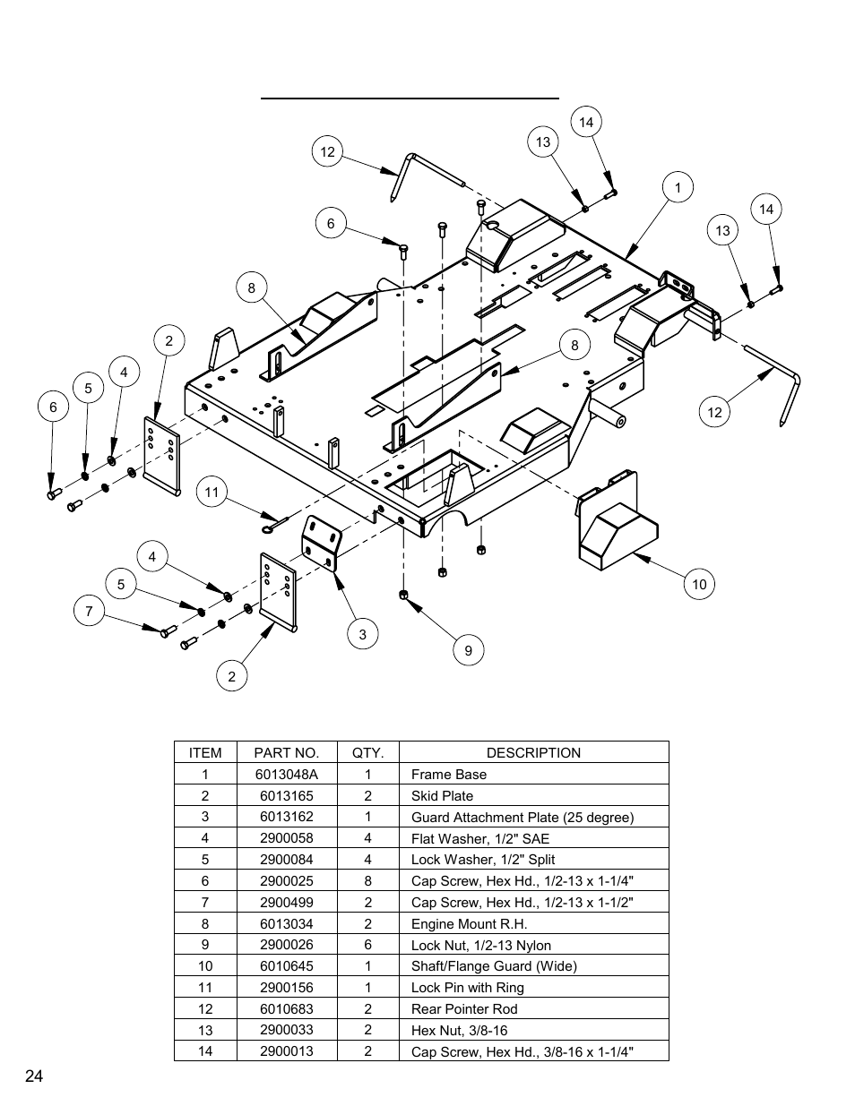 Frame base assembly | Diamond Products CC7172 User Manual | Page 24 / 80