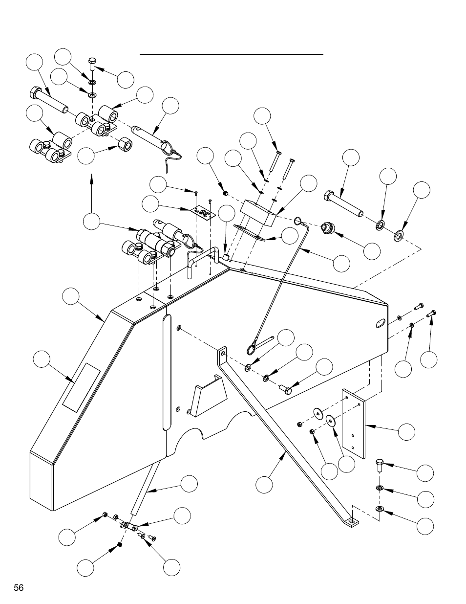 36" blade guard assembly, 36” blade guard assembly | Diamond Products CC7172 User Manual | Page 56 / 80