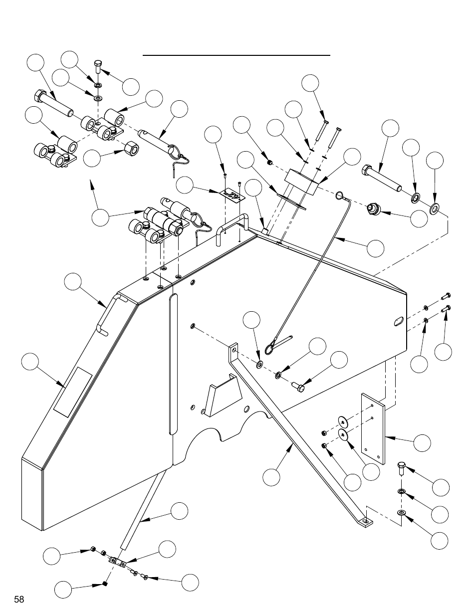 42" blade guard assembly, 42” blade guard assembly | Diamond Products CC7172 User Manual | Page 58 / 80