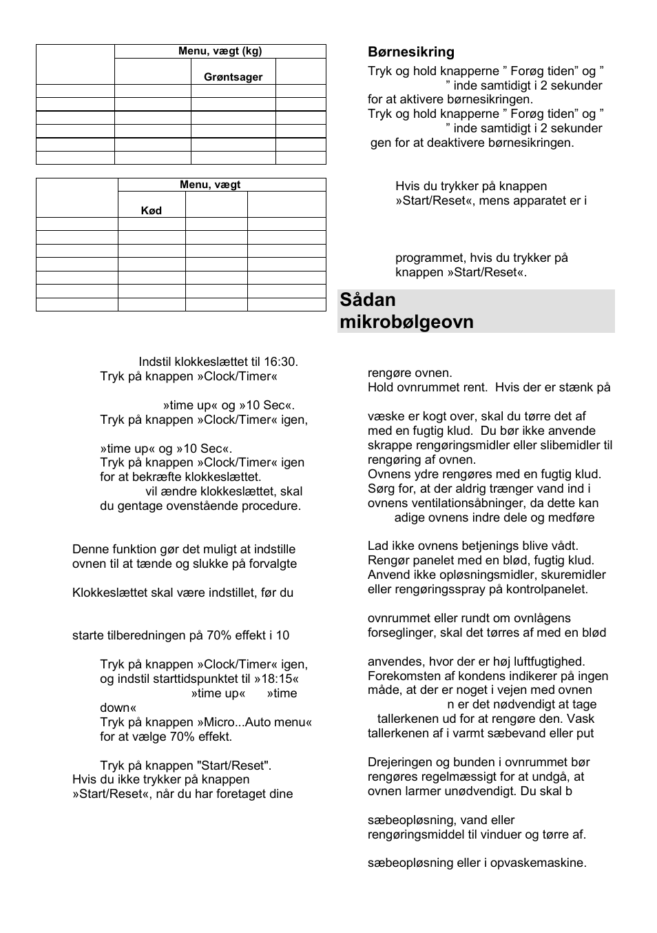 Sådan vedligeholder du din mikrobølgeovn | Gorenje GMO-25 Ora Ito User Manual | Page 117 / 169