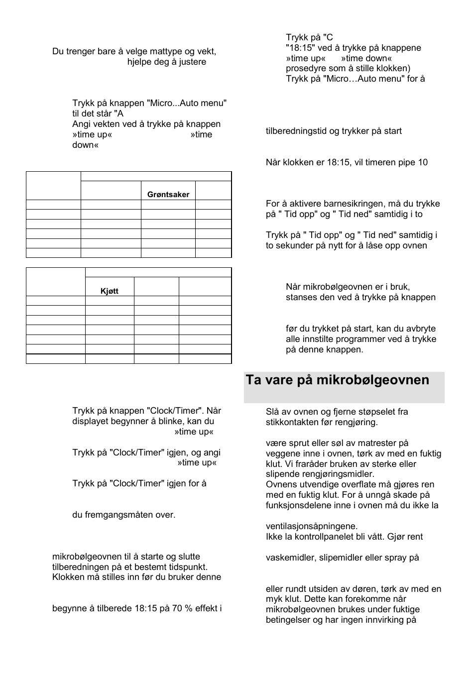 Ta vare på mikrobølgeovnen din | Gorenje GMO-25 Ora Ito User Manual | Page 131 / 169