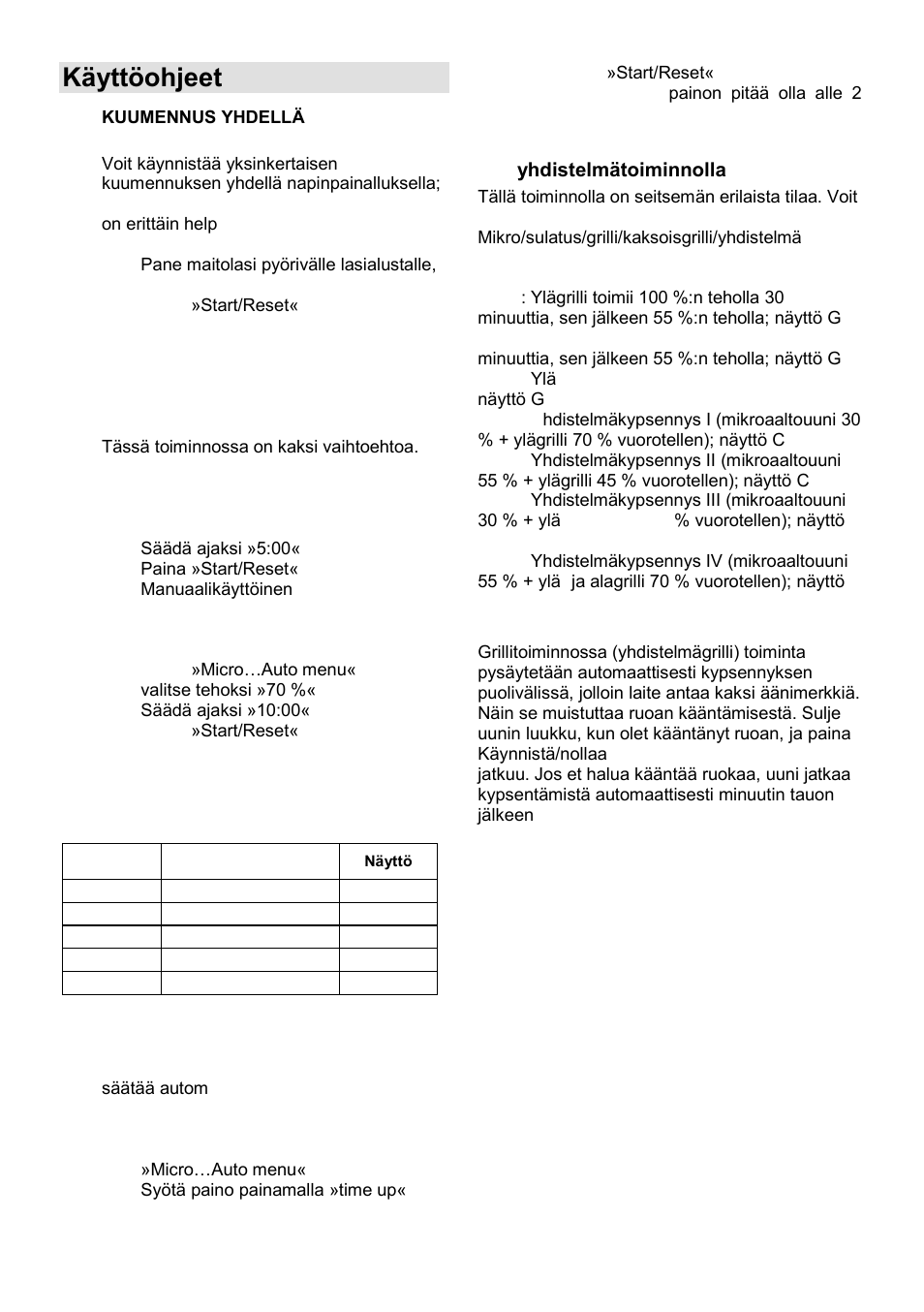 Käyttöohjeet | Gorenje GMO-25 Ora Ito User Manual | Page 137 / 169