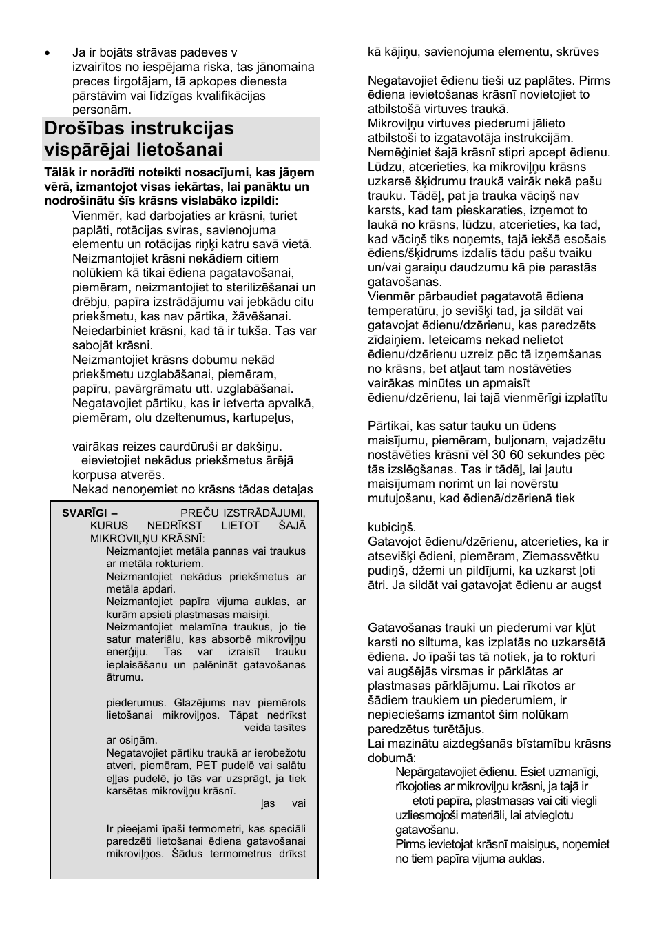 Drońības instrukcijas vispārējai lietońanai | Gorenje GMO-25 Ora Ito User Manual | Page 142 / 169