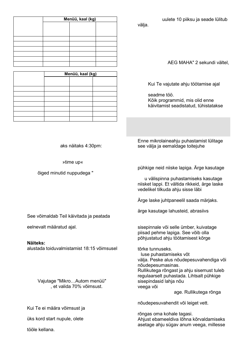 Mikrolaineahju hooldamine | Gorenje GMO-25 Ora Ito User Manual | Page 159 / 169