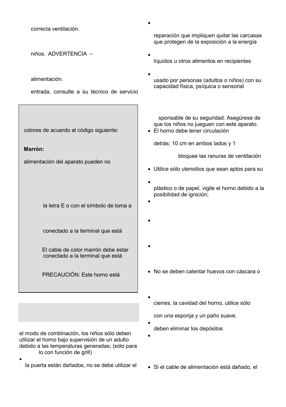 Instrucciones de seguridad importantes, Importante | Gorenje GMO-25 Ora Ito User Manual | Page 162 / 169