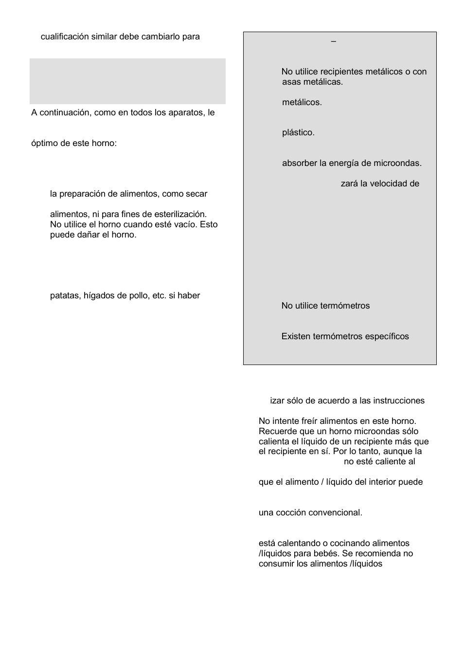 Instrucciones de seguridad para uso general | Gorenje GMO-25 Ora Ito User Manual | Page 163 / 169