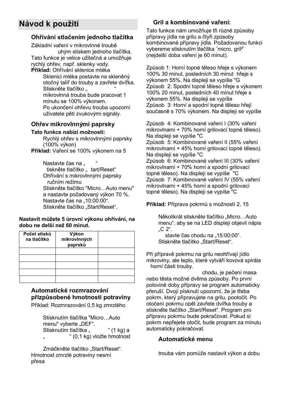 Návod k pouņití | Gorenje GMO-25 Ora Ito User Manual | Page 87 / 169