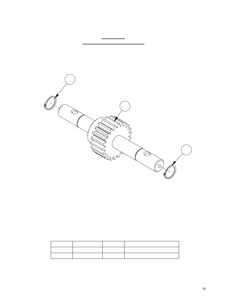 19_spur gear assmbly, Spur gear assembly | Diamond Products M-6 User Manual | Page 19 / 24