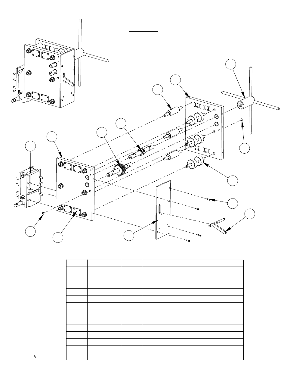 8_heavy duty roller carriage assmbly, Heavy duty roller carriage assembly | Diamond Products M-6 User Manual | Page 8 / 24