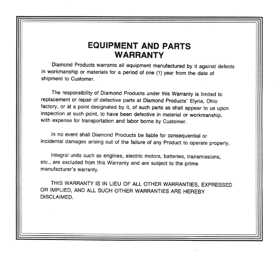 Diamond Products Core Drilling Machines User Manual | Page 12 / 12