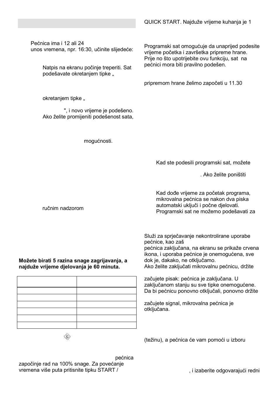 Uputstva za upravljanje | Gorenje MO-20 DSII User Manual | Page 14 / 104
