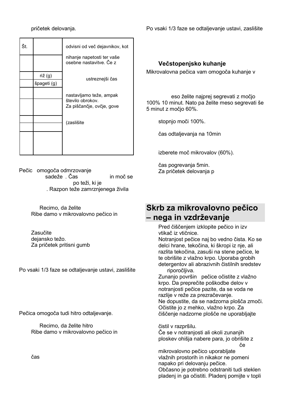 Skrb za mikrovalovno peĉico – nega in vzdrņevanje | Gorenje MO-20 DSII User Manual | Page 8 / 104