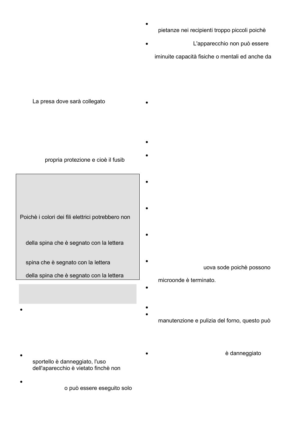 Importanti istruzioni di sicurezza | Gorenje MO-20 DSII User Manual | Page 99 / 104