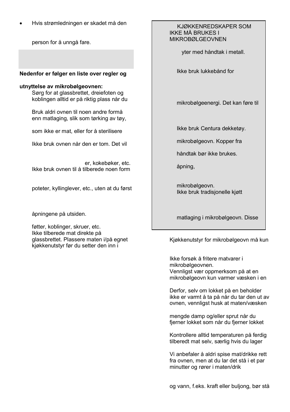 Sikkerhetsinstruksjoner for vanlig bruk | Gorenje SMO-23 DGB User Manual | Page 144 / 177