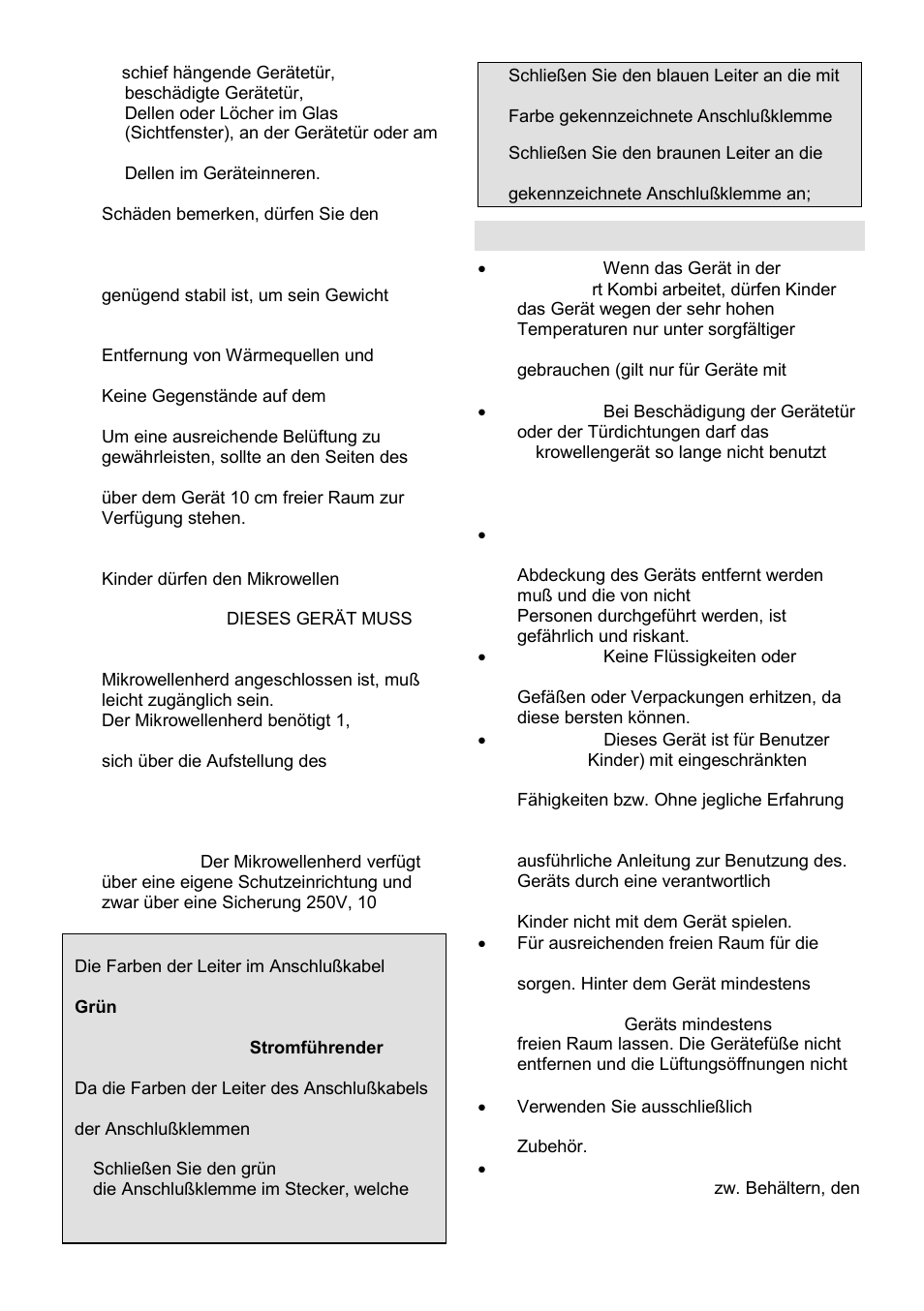 Wichtige sicherheitshinweise | Gorenje SMO-23 DGB User Manual | Page 40 / 177