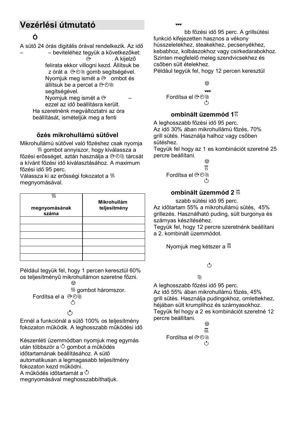 Vezérlési útmutató | Gorenje SMO-23 DGB User Manual | Page 60 / 177