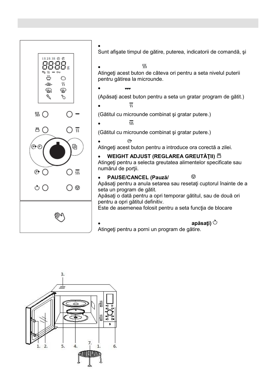 Panou de comenzi | Gorenje SMO-23 DGB User Manual | Page 74 / 177