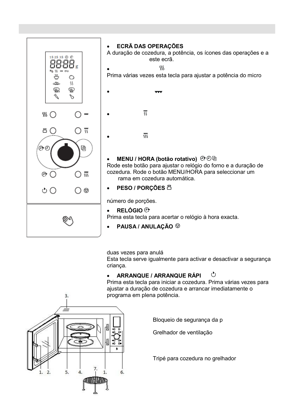 Painel de controlo | Gorenje SMO-23 DGB User Manual | Page 81 / 177