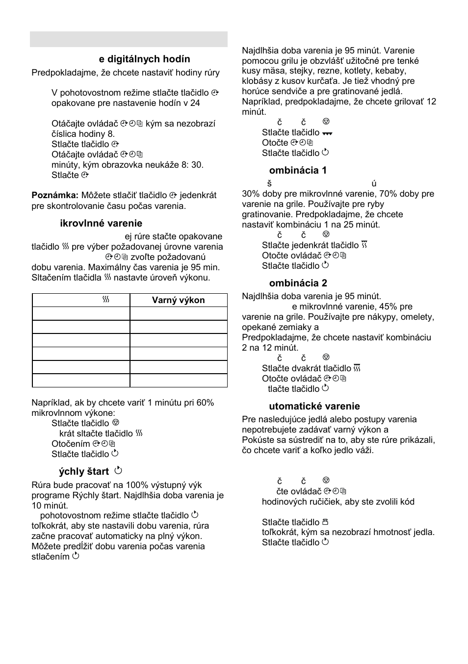 Pokyny k obsluhe | Gorenje SMO-23 DGB User Manual | Page 89 / 177