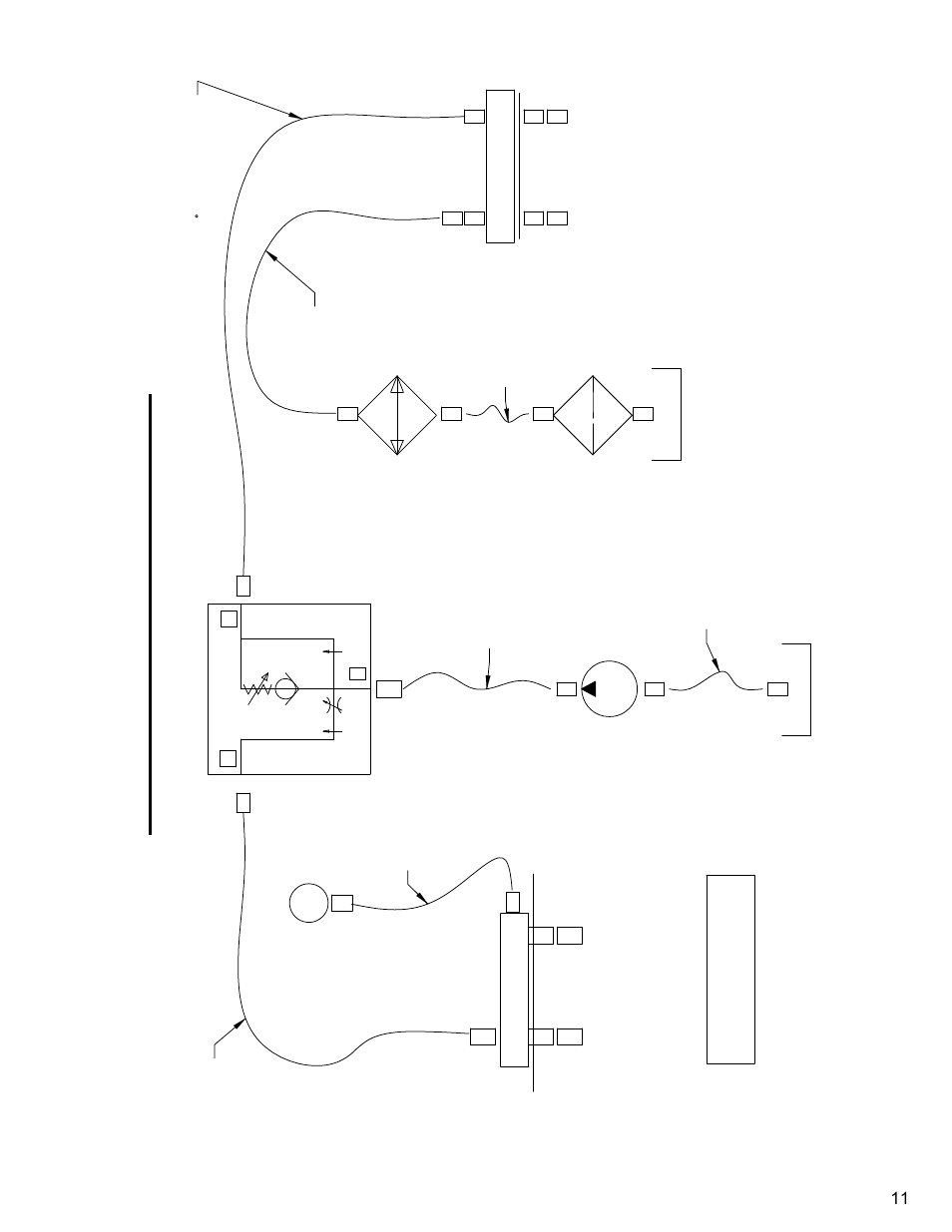 Cb150/240 hydraulic schematic, Hydraulic schematic, Pressure ports | Return ports | Diamond Products CB240 User Manual | Page 11 / 32
