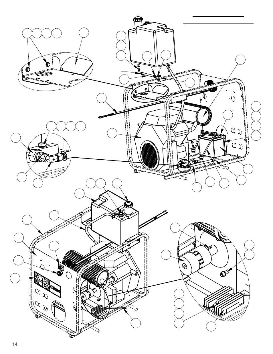 Cb240 gas components, Detail c scale 1 : 3, Detail a scale 1 : 4 | Scale 1 : 5, Detail b | Diamond Products CB240 User Manual | Page 14 / 32