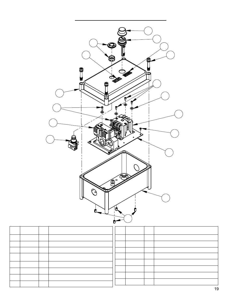 Starter box components, Starter box | Diamond Products CB240 User Manual | Page 19 / 32