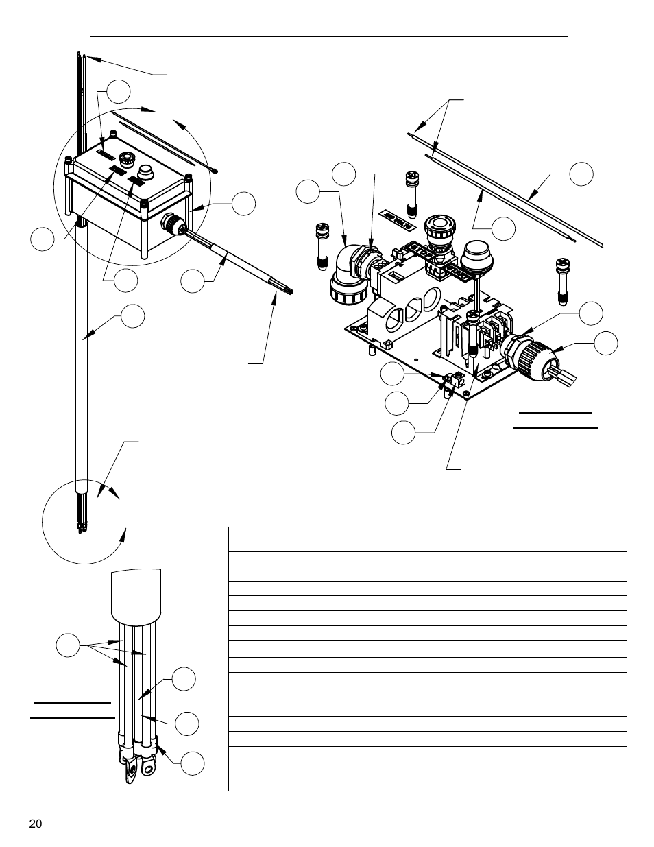 Starter box assembly, Supplied plug, Route into starter box | Scale 1 : 4 detail b, Detail a scale 1 : 2 | Diamond Products CB240 User Manual | Page 20 / 32