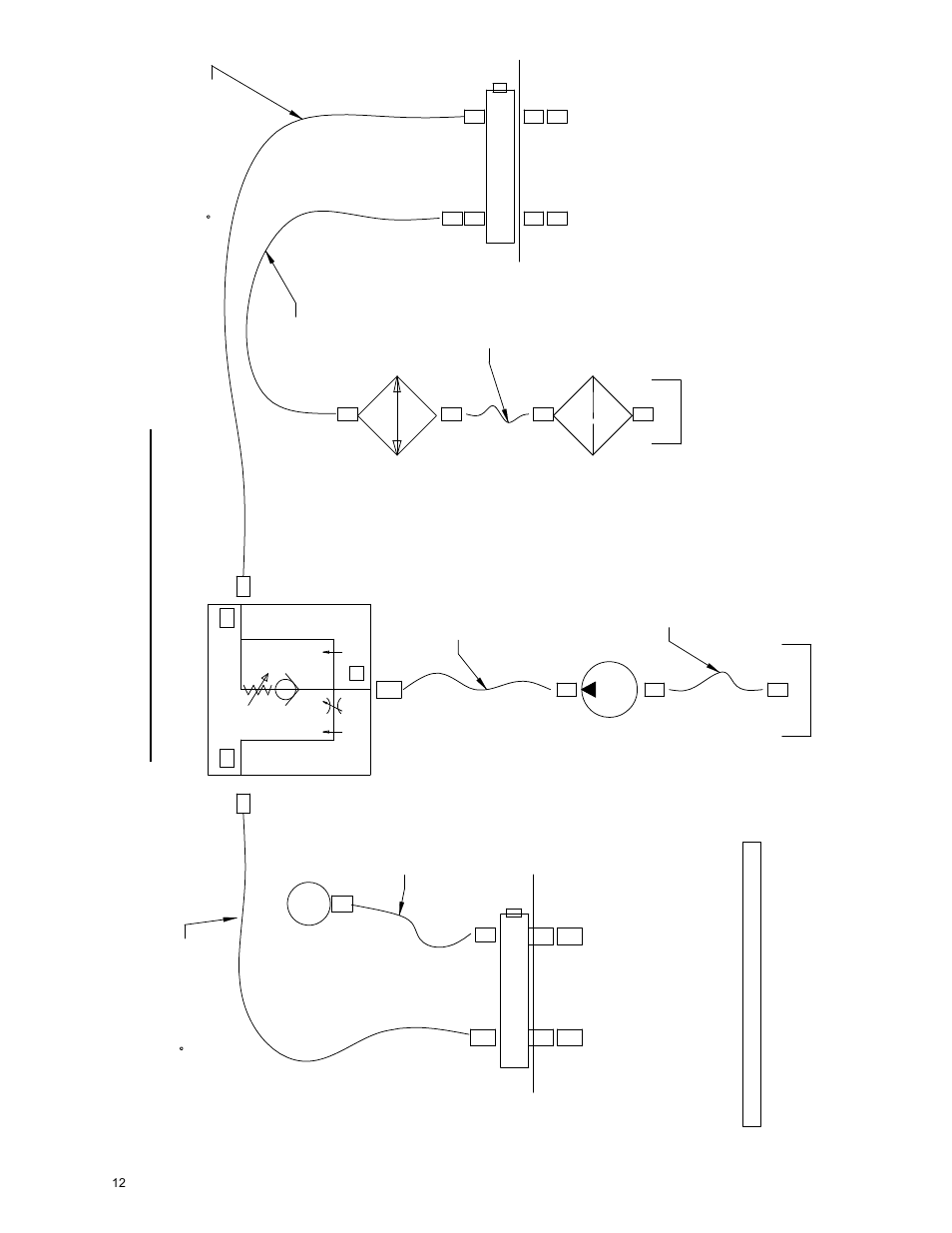 Hydraulic schematic, Cb15 xl hydraulic schematic, Return ports | Pressure ports | Diamond Products CB15E-XL User Manual | Page 12 / 36