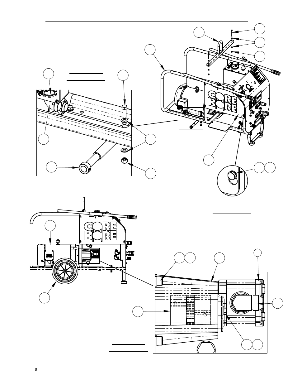 Hydraulic power supply, 575 volt, 575 volt hydraulic power supply, Scale 1 : 3 | Detail b, Detail a scale 1 : 4, 4x scale 1 : 2 detail c | Diamond Products CB15E-XL User Manual | Page 8 / 36