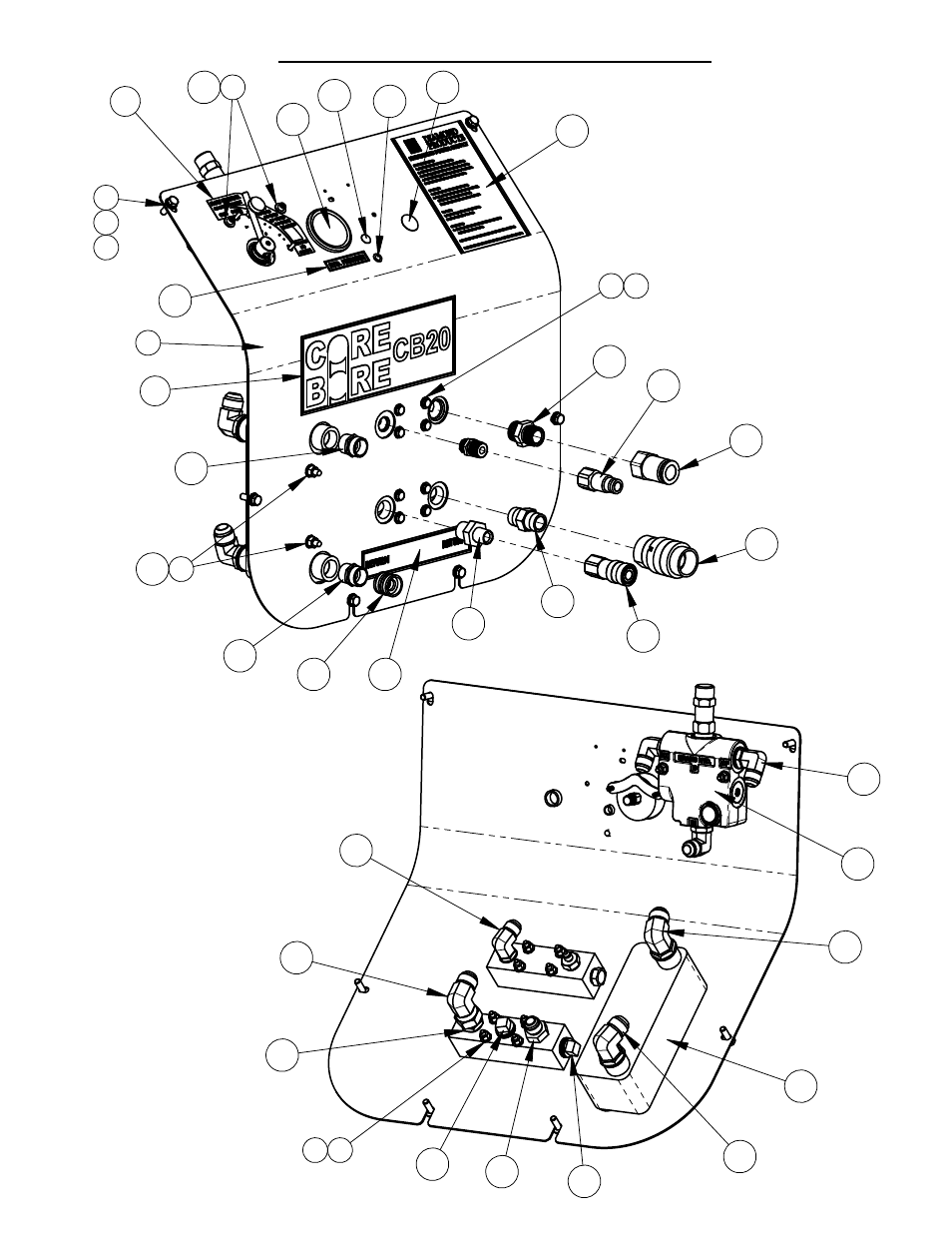 Control panel assembly | Diamond Products CB20E-XL User Manual | Page 20 / 44