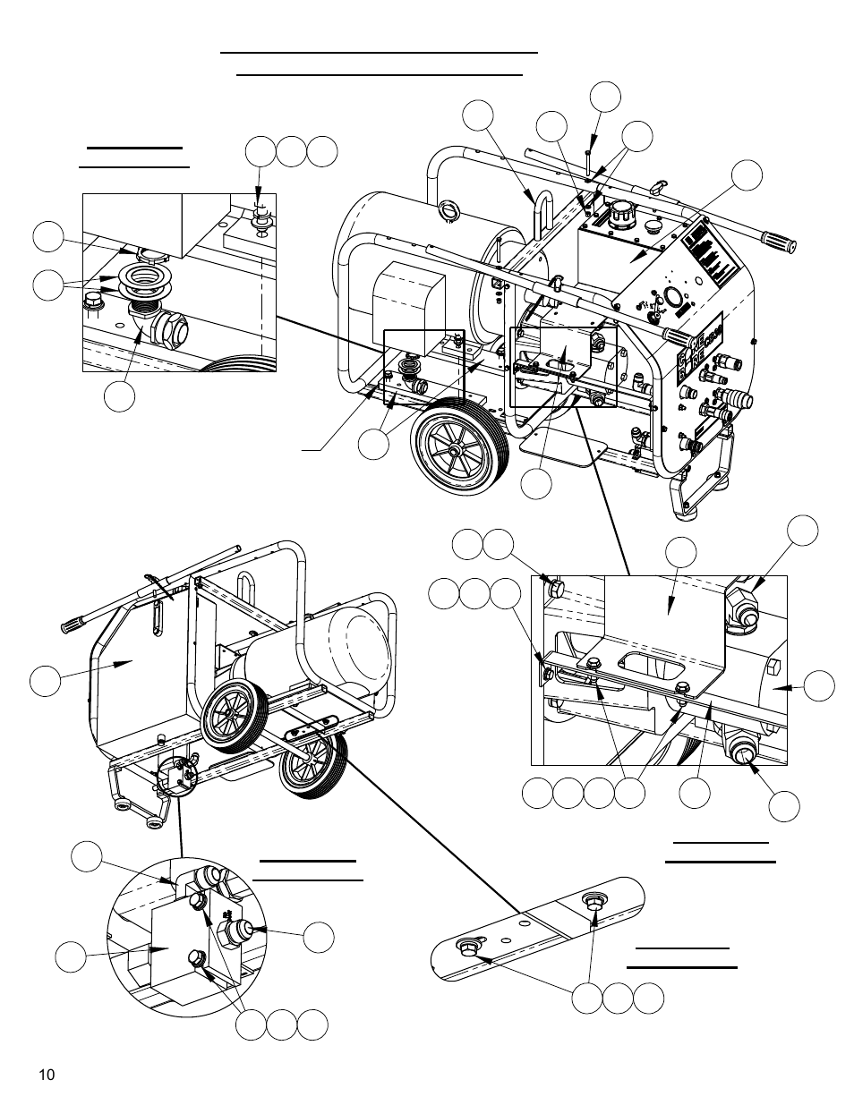 Detail e scale 1 : 4, Scale 1 : 4, Detail g | Scale 1 : 5, Detail d, Position chamfers to outside rear, Detail c | Diamond Products CB30E-XL User Manual | Page 10 / 40