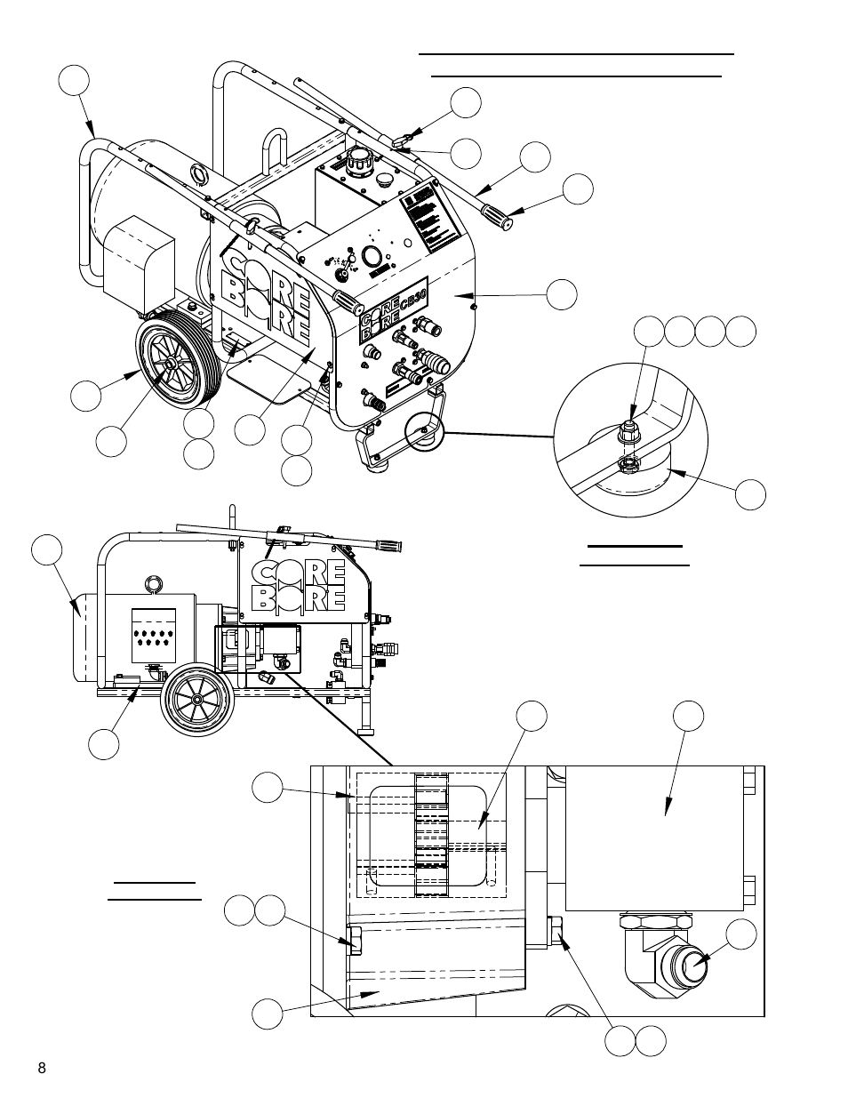 Hydrauliuc power supply, 575, 575 volt hydraulic power supply, Scale 1 : 3 detail b | Diamond Products CB30E-XL User Manual | Page 8 / 40