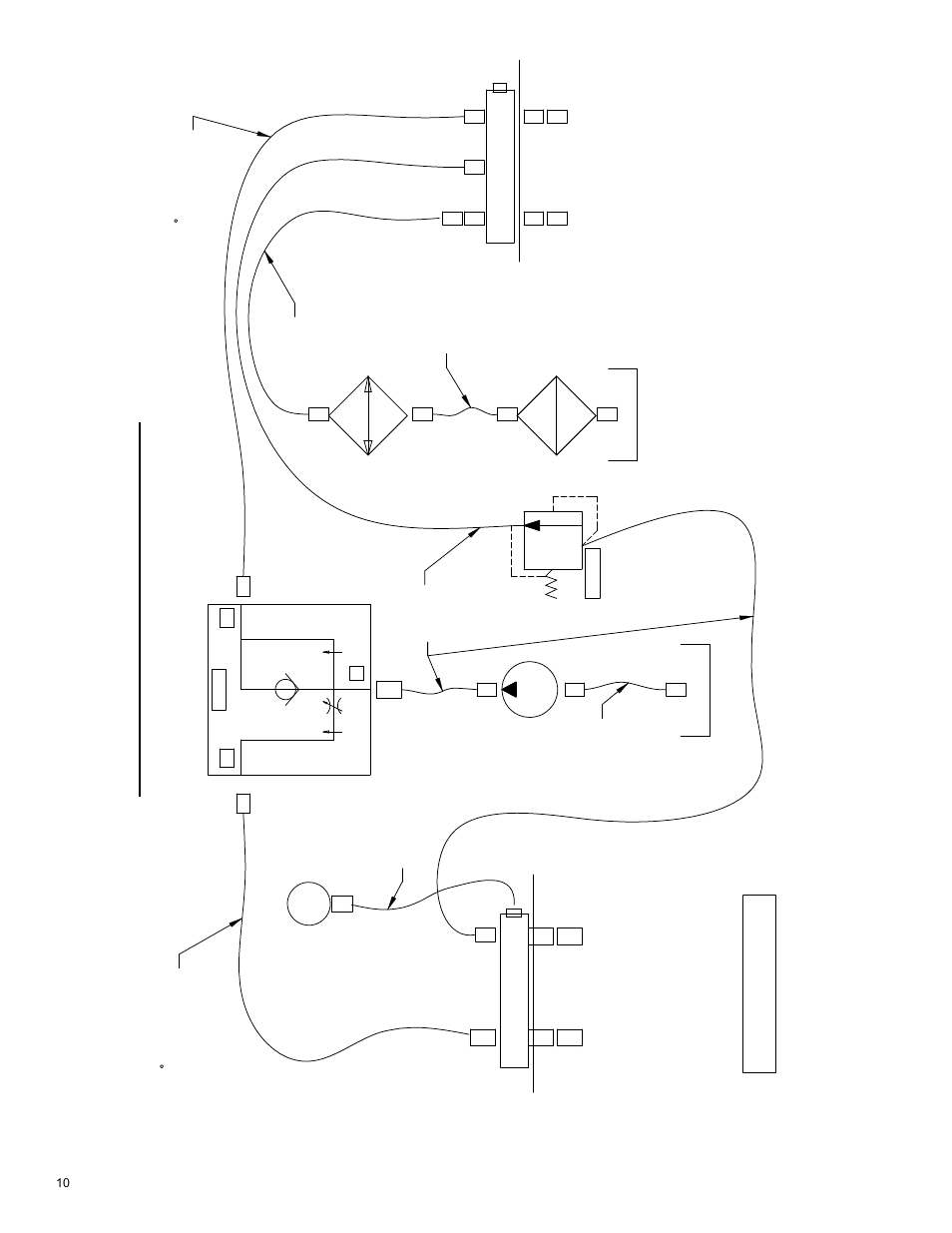 Hydraulic schematic, Return ports pressure ports | Diamond Products CB35BV-XL User Manual | Page 10 / 28
