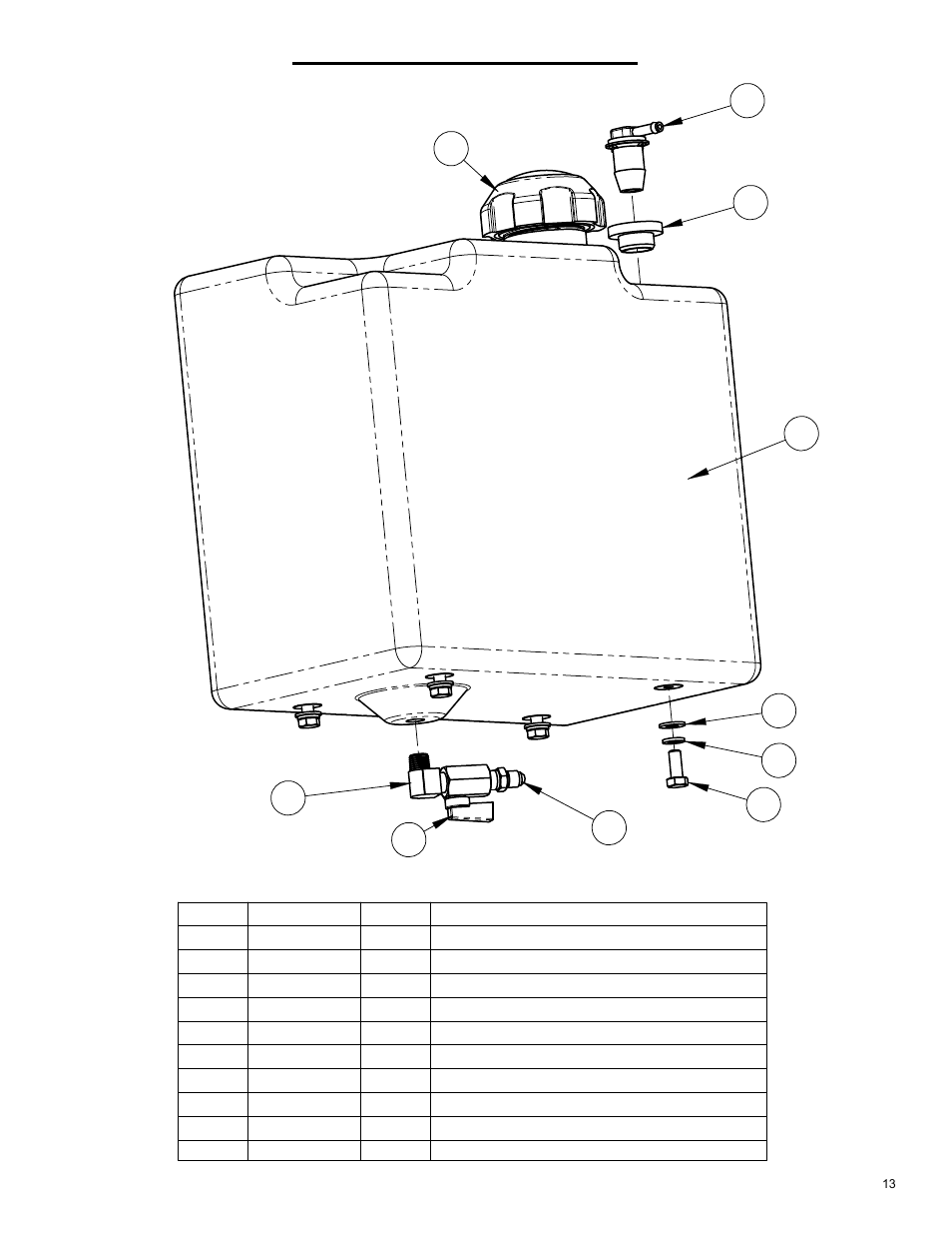 Gas tank assembly | Diamond Products CB35BV-XL User Manual | Page 13 / 28