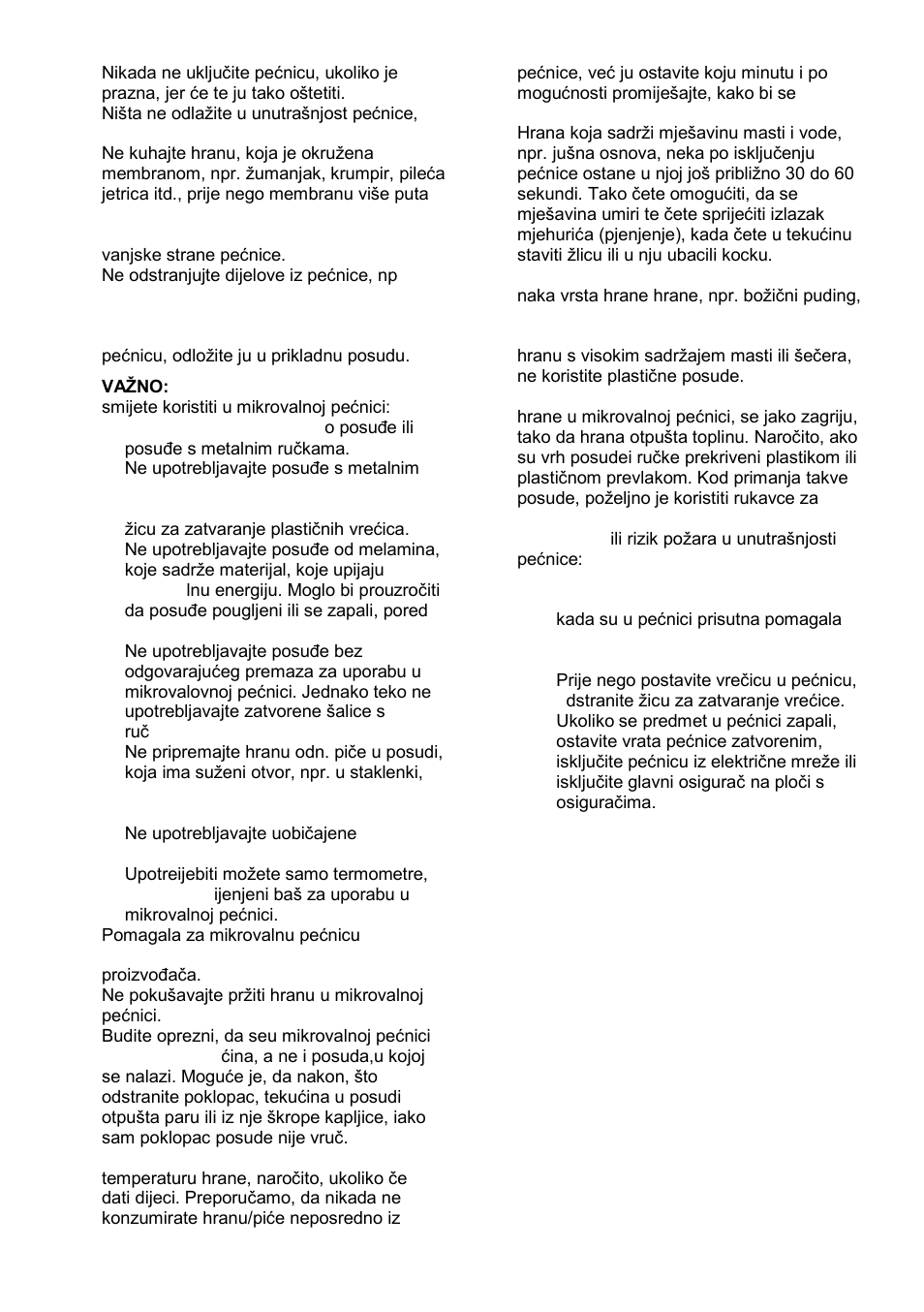 Gorenje MO-23 DGW User Manual | Page 12 / 90