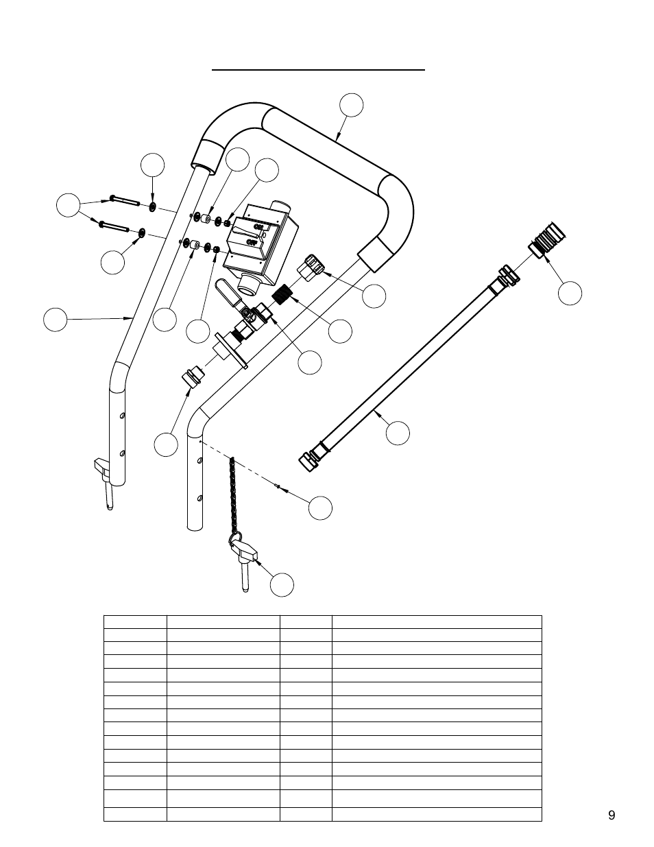 P9- handle assemby-6040343 | Diamond Products CC80 User Manual | Page 9 / 12
